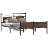 Cadre de lit sans matelas chêne marron 137x190 cm 