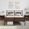 Cadre de lit sans matelas chêne marron 137x190 cm 