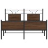 Cadre de lit sans matelas chêne marron 137x190 cm 