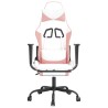 Chaise de jeu avec repose-pied Blanc et rose Similicuir 