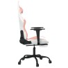 Chaise de jeu avec repose-pied Blanc et rose Similicuir 