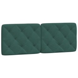 Coussin de tête de lit vert foncé 120 cm velours 
