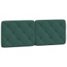 Coussin de tête de lit vert foncé 120 cm velours 