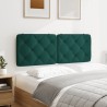 Coussin de tête de lit vert foncé 120 cm velours 