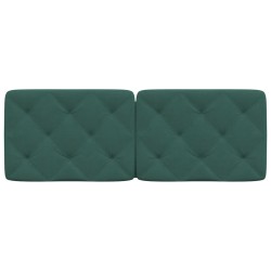 Coussin de tête de lit vert foncé 120 cm velours 