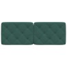 Coussin de tête de lit vert foncé 120 cm velours 