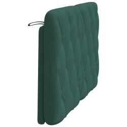 Coussin de tête de lit vert foncé 120 cm velours 