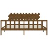 Cadre de lit sans matelas marron miel 200x200cm bois pin massif 