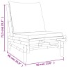 Chaises de jardin lot de 2 avec coussins gris foncé bambou 
