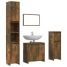Ensemble de meubles de salle de bain 4 pcs Chêne fumé Bois 