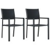 Ensemble à manger de jardin 3 pcs Noir 