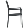 Ensemble à manger de jardin 3 pcs Noir 