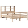 Lit bibliothèque sans matelas 120x190 cm bois de pin massif 