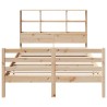 Lit bibliothèque sans matelas 120x190 cm bois de pin massif 