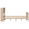 Lit bibliothèque sans matelas 120x190 cm bois de pin massif 