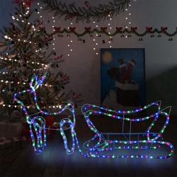 Décoration de Noël d'extérieur Renne et traîneau 252 LED 