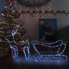Décoration de Noël d'extérieur Renne et traîneau 252 LED 