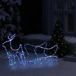 Décoration de Noël d'extérieur Renne et traîneau 252 LED 