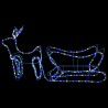 Décoration de Noël d'extérieur Renne et traîneau 252 LED 