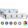 Cadre de lit avec LED sans matelas blanc 120x200 cm 