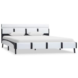 Cadre de lit avec LED sans matelas blanc 120x200 cm 