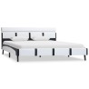 Cadre de lit avec LED sans matelas blanc 120x200 cm 