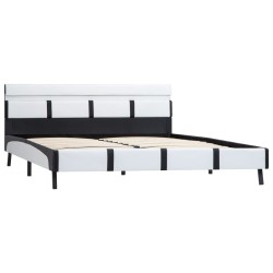 Cadre de lit avec LED sans matelas blanc 120x200 cm 