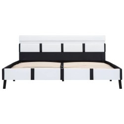 Cadre de lit avec LED sans matelas blanc 120x200 cm 