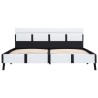 Cadre de lit avec LED sans matelas blanc 120x200 cm 