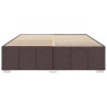 Cadre de lit sans matelas marron foncé 180x200 cm tissu 