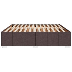 Cadre de lit sans matelas marron foncé 180x200 cm tissu 