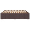 Cadre de lit sans matelas marron foncé 180x200 cm tissu 