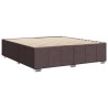 Cadre de lit sans matelas marron foncé 180x200 cm tissu 