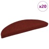 Tapis d'escalier autocollant 20 pcs rouge 56x17x3 cm 