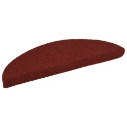 Tapis d'escalier autocollant 20 pcs rouge 56x17x3 cm 