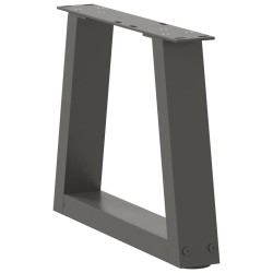 Pieds de table basse en forme de V, 2 pièces, anthracite, 30 x (30-31,3) cm, acier 