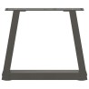 Pieds de table basse en forme de V, 2 pièces, anthracite, 30 x (30-31,3) cm, acier 
