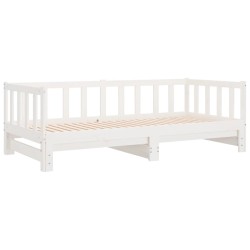 Lit de jour et lit gigogne sans matelas 90x190 cm bois massif 