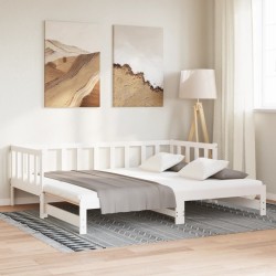 Lit de jour et lit gigogne sans matelas 90x190 cm bois massif 