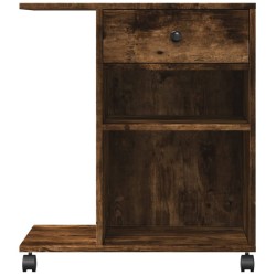 Support d'imprimante avec roulettes chêne fumé 60x40x68,5 cm 