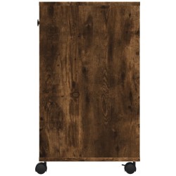 Support d'imprimante avec roulettes chêne fumé 60x40x68,5 cm 
