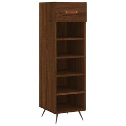 Meuble à chaussures chêne marron 30x35x105 cm bois d'ingénierie 