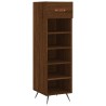 Meuble à chaussures chêne marron 30x35x105 cm bois d'ingénierie 