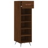 Meuble à chaussures chêne marron 30x35x105 cm bois d'ingénierie 