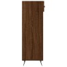 Meuble à chaussures chêne marron 30x35x105 cm bois d'ingénierie 