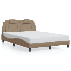 Cadre de lit sans matelas cappuccino 120x200 cm similicuir 