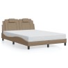 Cadre de lit sans matelas cappuccino 120x200 cm similicuir 
