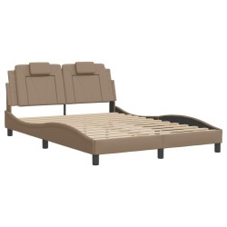 Cadre de lit sans matelas cappuccino 120x200 cm similicuir 