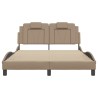 Cadre de lit sans matelas cappuccino 120x200 cm similicuir 