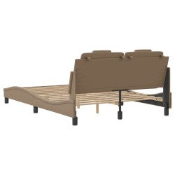 Cadre de lit sans matelas cappuccino 120x200 cm similicuir 